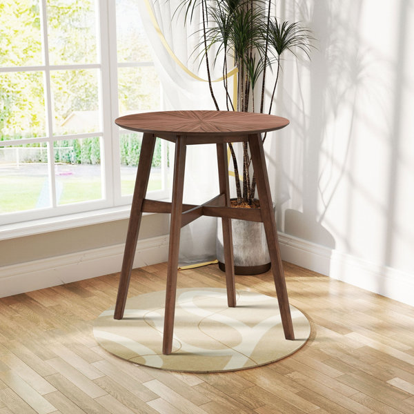 Oliver Oversize Round Bar Table, Wooden High Top Kitchen Dining